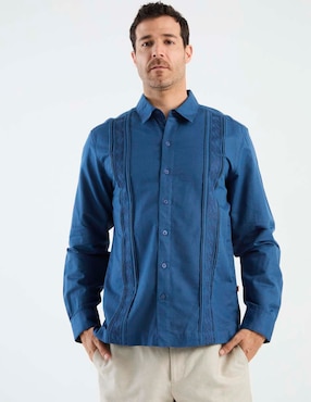 Guayabera manga larga Costavana para hombre