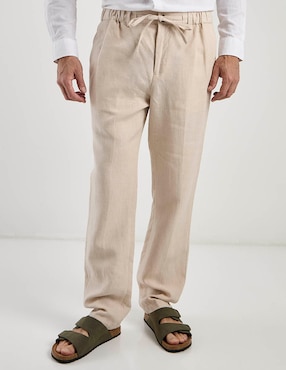 Pantalón chino slim Ábito de lino para hombre
