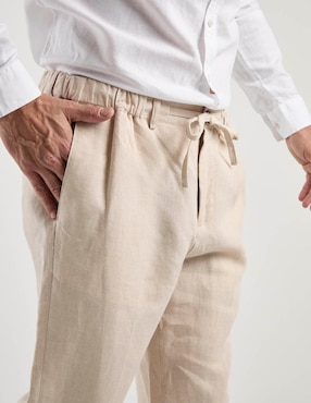 Pantalón chino slim Ábito de lino para hombre