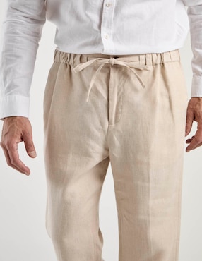 Pantalón chino slim Ábito de lino para hombre