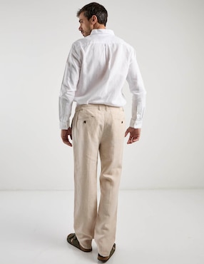 Pantalón chino slim Ábito de lino para hombre