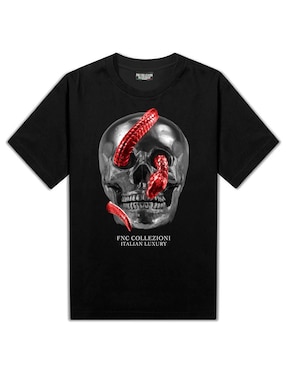 Playera Fnc Collezioni Veneno Black cuello redondo para hombre