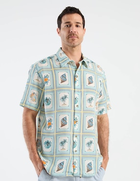 Camisa casual Costavana manga corta para hombre