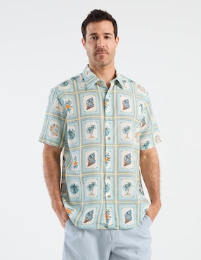Camisa casual Costavana manga corta para hombre
