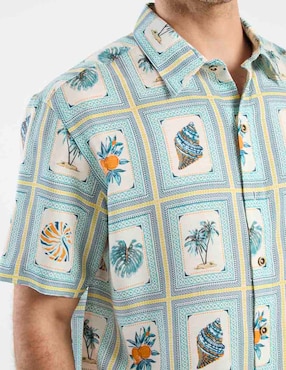 Camisa casual Costavana manga corta para hombre