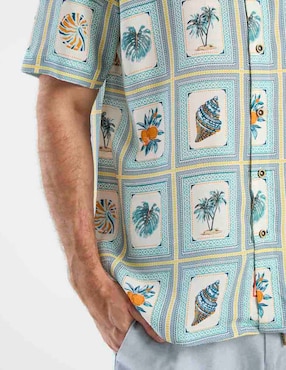 Camisa casual Costavana manga corta para hombre