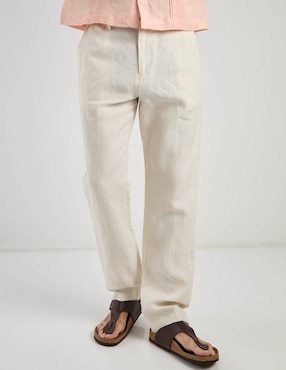 Pantalón chino slim Ábito de lino para hombre