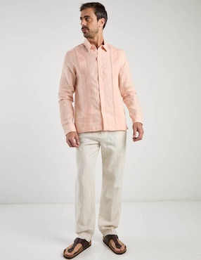 Pantalón chino slim Ábito de lino para hombre
