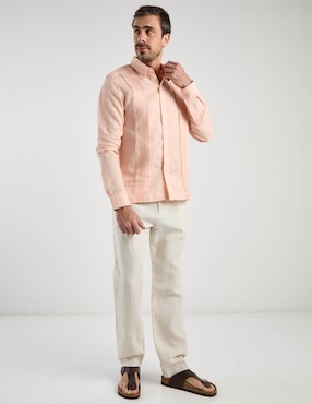 Pantalón chino slim Ábito de lino para hombre