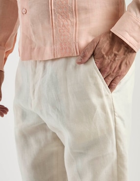 Pantalón chino slim Ábito de lino para hombre