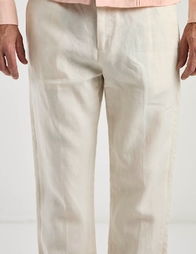 Pantalón chino slim Ábito de lino para hombre