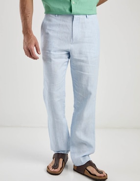 Pantalón chino slim Ábito de lino para hombre