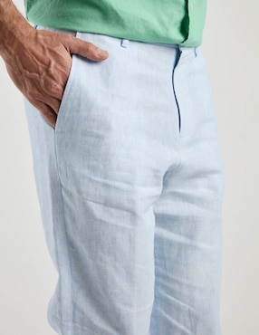 Pantalón chino slim Ábito de lino para hombre