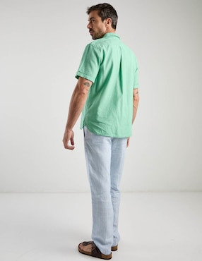 Pantalón chino slim Ábito de lino para hombre