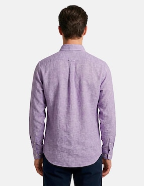 Camisa casual 98 Coast AV manga larga para hombre