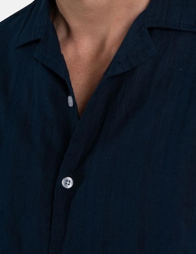 Camisa casual 98 Coast Av de algodón manga corta para hombre