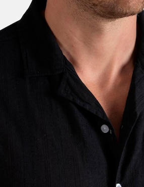 Camisa casual 98 Coast Av de algodón manga corta para hombre