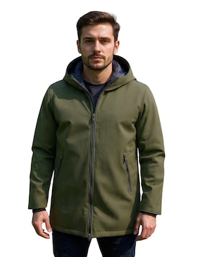 Chamarra casual Zilery's capucha y bolsa para hombre
