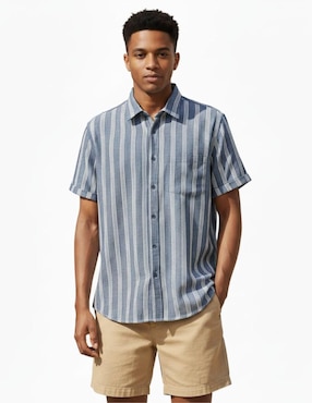 Camisa casual Michel Blanc manga corta para hombre
