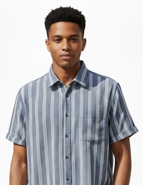 Camisa casual Michel Blanc manga corta para hombre