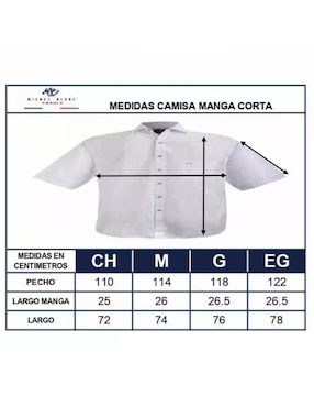 Camisa casual Michel Blanc de algodón manga corta para hombre