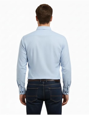 Camisa casual Michel Blanc manga larga para hombre