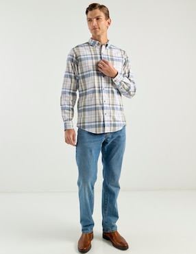 Camisa casual Eddie Bauer de algodón manga larga para hombre