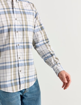 Camisa casual Eddie Bauer de algodón manga larga para hombre