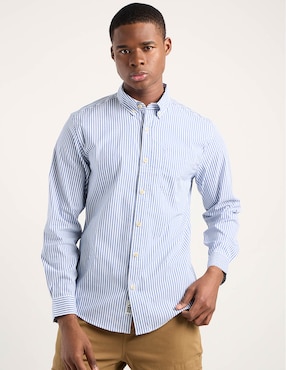 Camisa casual Eddie Bauer de algodón manga larga para hombre