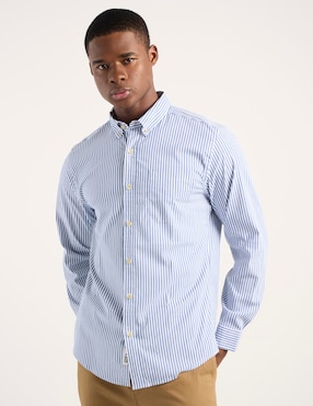 Camisa casual Eddie Bauer de algodón manga larga para hombre
