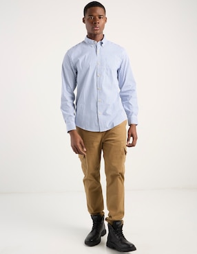 Camisa casual Eddie Bauer de algodón manga larga para hombre