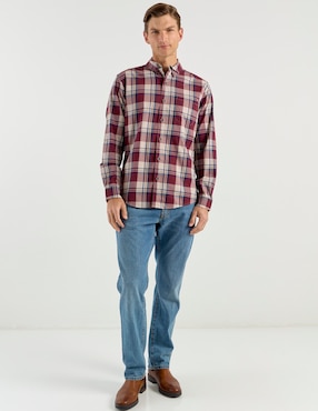 Camisa casual Eddie Bauer de algodón manga larga para hombre