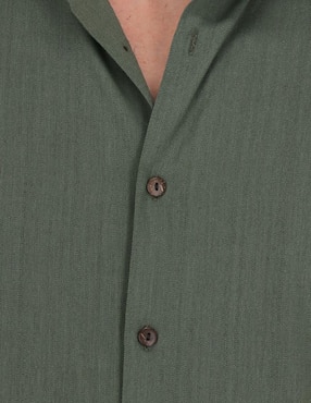 Camisa casual Camasha de bambú manga corta para hombre