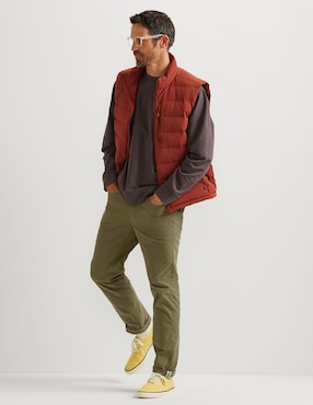Pantalón business casual slim Eddie Bauer de algodón para hombre