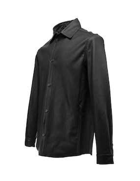 Chamarra casual Cuadra de piel para hombre