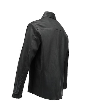 Chamarra casual Cuadra de piel para hombre