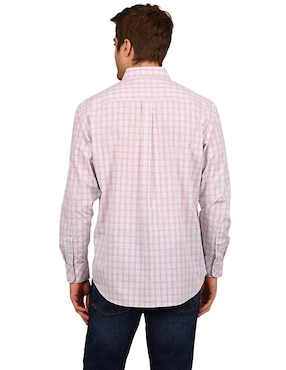 Camisa casual Ferrioni de algodón manga larga para hombre