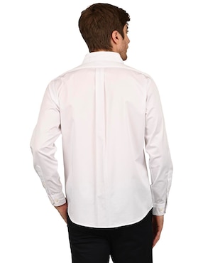 Camisa casual Ferrioni de algodón manga larga para hombre