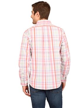 Camisa casual Ferrioni de algodón manga larga para hombre