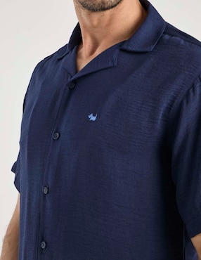Camisa casual Ferrioni de algodón manga corta para hombre