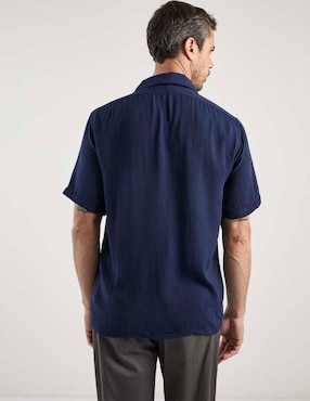 Camisa casual Ferrioni de algodón manga corta para hombre