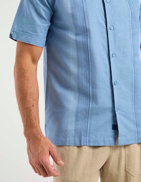 Camisa casual Cubavera de lino manga corta para hombre