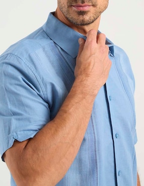 Camisa casual Cubavera de lino manga corta para hombre