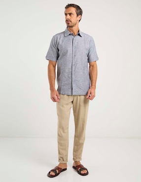 Camisa casual Cubavera de algodón manga corta para hombre