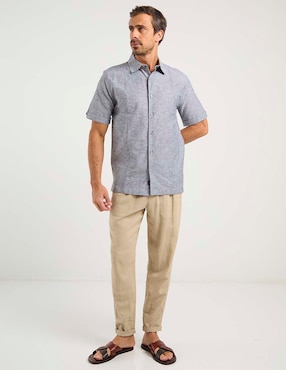 Camisa casual Cubavera de algodón manga corta para hombre