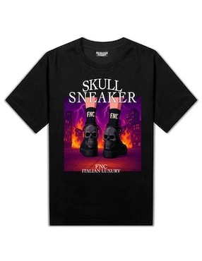 Playera FNC Collezioni Skull Sneaker cuello redondo para hombre