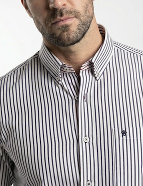 Camisa casual Cavalatti de algodón manga larga para hombre
