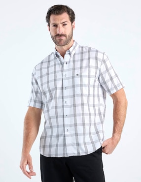 Camisa casual Cavalatti de algodón manga corta para hombre