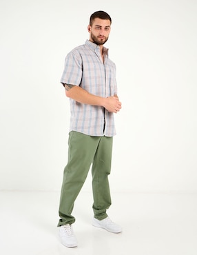 Camisa casual Cavalatti de algodón manga corta para hombre