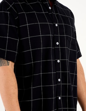 Camisa casual Cavalatti de algodón manga corta para hombre